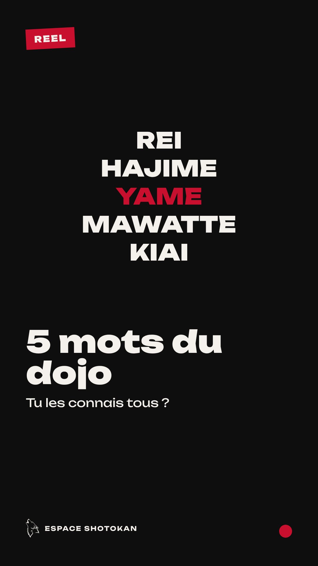 Couverture du reel 5 mots du dojo